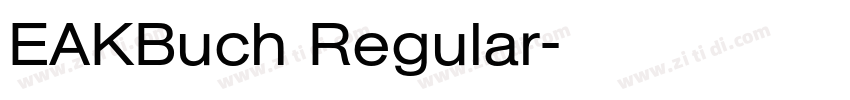 EAKBuch Regular字体转换